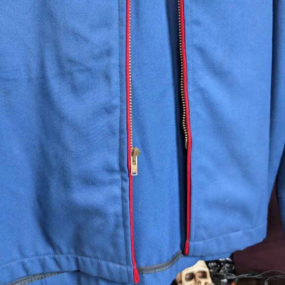 Vintage 70s Men's Miller High Life Blue Jacket Patch Chain Stitch Size 44 Large - Picture 6 of 8